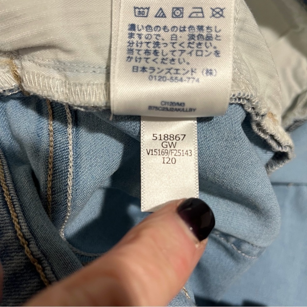 Lands End High Rise Straight Ankle Jeans Light Wash Plus Size 16 - Picture 11 of 11